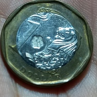 Koleksi koin uang 1 dollar singapura tahun 2013