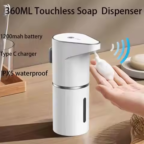 Automatic Soap Dispenser Touchless Foaming Soap Dispenser 350ml USB Rechargeable Electric 4 Level Ad