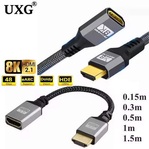 8K HDMI Extension Cable Male To Female 1.5M/2M/3M HDMI 4K 3D 2.1v HDMI Extended Cable for HDTV LCD L
