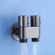 Van Nước 2 Đầu Ra chữ H Inox 304 Van Chia Nước 2 Đầu Có Khoá Giảm Áp Chia Nước Vòi Xịt Bồn Cầu Máy G