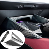 Carbon Fiber Style Car Central Control Gear Side Decorative Strips Trim Cover Stickers For BMW 5 Ser