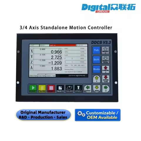 Digital Dream CNC Offline Motion Controller DDCS V3.3 (Formerly DDCS V3.1) 3/4Axis for for CNC Engra