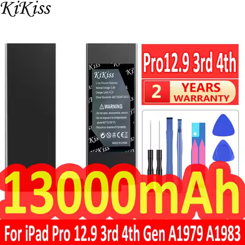 13000mAh KiKiss Powerful Battery for iPad pro 12.9 3rd 4th Gen A1979 A1983 A1876 A1895 A2014 A2043 A