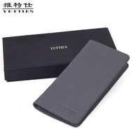 YETTIES Leather Wallet Thin Mens Leather Long Wallet