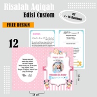ISI 30 PCS BUKU DESIGN 12-14 CETAK BUKU AQIQAH RISALAH AQIQAH PLUS PRINT CETAK NAMA / BUKU RISALAH A