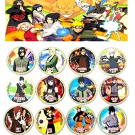 Bandai | 6 Pack Anime Naruto Cards Kakashi Round Paper Card Family Entertainment Exchange Printed Tr