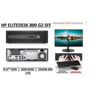 HP800 G2 SFF PC Intel i5-6th GEN/8GB RAM/128 GB/SSD(OS installed)+1TB HDD/24'' Lenovo HDMI monitor/WIN 10[REFURBISHED]