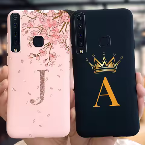 For Samsung Galaxy A9 2018 Case SM-A920F Back Cover Cute Crown Letters Soft Shockproof Funda For Sam