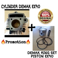CYLINDER DEMAK EX90 +DEMAK RING SET PISTON EX90 💥💯 ORIGINAL