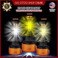 3 COLOUR Z5 40w 5800LM LED Headlights H4 / H11 / H3 / H1 / H7 / 9006 / 9005