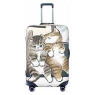 Mofusand ผ้าคลุมกระเป๋าเดินทาง ลายการ์ตูนแมวน่ารัก ยืดหยุ่น กันรอยขีดข่วน Luggage Cover 18 20 22 24 