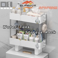 [SG] 2 Tier Water tank storage rack Toilet Water Tank Storage Rack No-Drill Bathroom Over-Toilet Sto