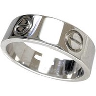 二手 CARTIER Love 戒指經典款，12 號，18K 白金，7.0 克（#52），女士款。