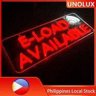 UNOLUX Eload Signage USB Rainbow Neon Lights for Eload Available Online Payment Shop Decoration