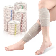 1Roll Elastic Bandage Wrap Cotton Latex Free Compression Bandage Wrap Wrap with Self-Close Support a