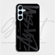 Hybrid Case Casing Samsung Galaxy A56 A36 A26 A16 A55 A35 A25 A15 A54 A34 A24 A14 5G Stussy Black BJ