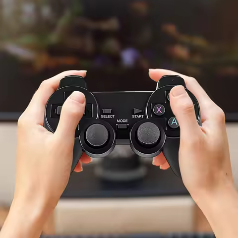2.4G Game Controller 3D Rocker Wireless Game Joystick Gamepad Battery Operated Home TV Mini Game Con