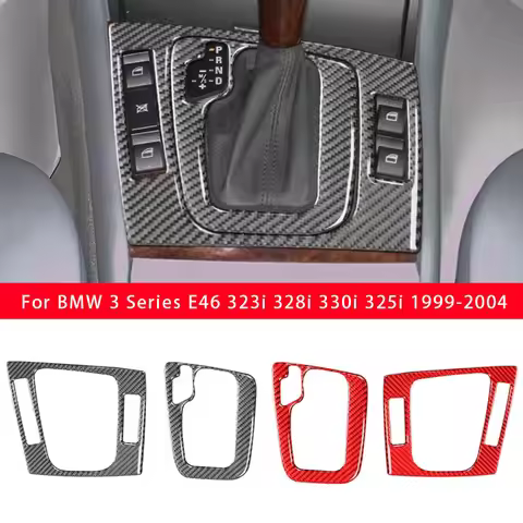For BMW 3 Series E46 323i 328i 330i 325i 1999-2004 Accessories Carbon Fiber Interior Car Gear Shift 