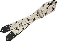 ES-PP50BC/WHT Spice Notebook, Guitar Strap, Printed Fablic Series, Made in Japan, Total Length 32.3-