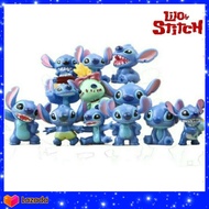 ตุ๊กตาโมเดล สติช Lilo&amp;Stitch 12ตัว/แพ็ค ของเล่นสะสม ตั้งโชว์