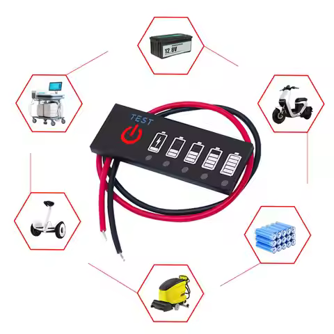 3.7V-29.4V 18650 Li-ion Lipo Lithium 12V Battery Level Indicator Tester Capacity Tester Meter 1S 2S 
