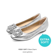 Sweet Palettes รองเท้าหนังแกะ Poesy Soft Silver Charm