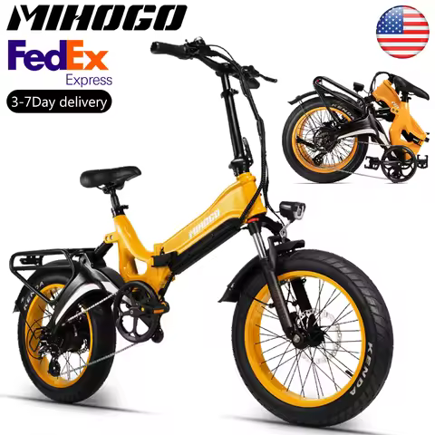 Mihogo Folding Electric Bike, Top ​​25 Mph, Max Range 40 Mile, 750W Motor, 48V 12.8Ah Battery,Max Lo