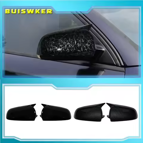 Carbon Fiber Look Black Sticking Mirror Cover Audi A3 S3 8P 05-08 A4 S4 B6 B7 8E 8H A6 S6 C6 4F