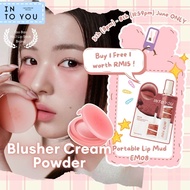 INTO YOU Blusher Cream Powder - Matte Silk Blush | Long Lasting Cream to Powder Blusher | Waterproof