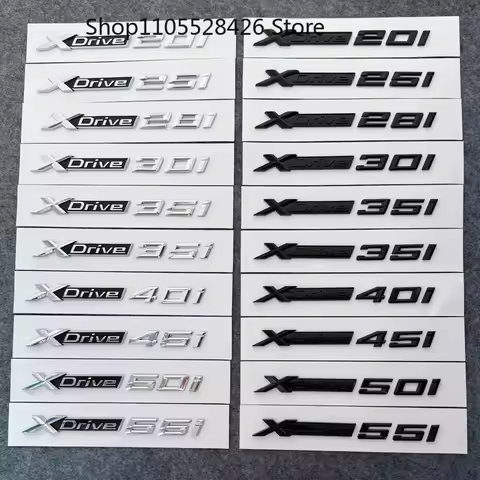 3D Car Trunk Sticker for 2/3/4/5 series XDrive 20i 25i 28i 30i 35i 40i 45i 50i 55i - Logo Emblem Let