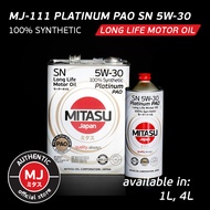 Mitasu MJ-111 PLATINUM PAO SN 5W-30 100% Synthetic