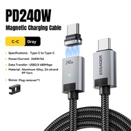 Essager 2-in-1 PD240W C-C Mag-netic Cable Type C Cable 5A Type-C To Type C Data Wire Cord Fast Charg