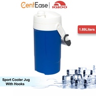 IGLOO Sport 1/2 Gallon (1.89L) Cooler Jug With Hooks- Blue