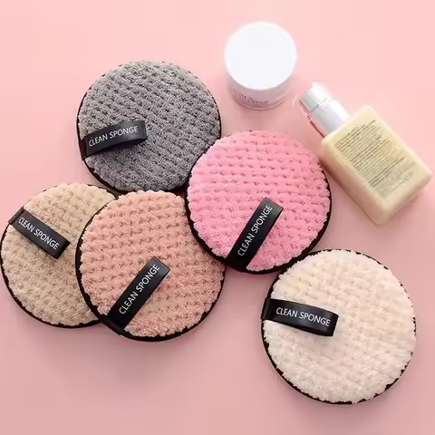 4PCS Makeup Remover Microfiber Cotton Pad Cosmetics Washable Makeup Towel Cleaning Sponge Skin Care 