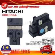 HITACHI REFRIGERATOR / FRIDGE / FREEZER PTC STARTER RELAY / COMPRESSOR  3PIN H18205E / H19X22E