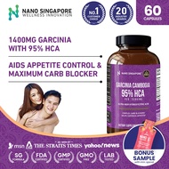 Carb Blocker Garcinia Cambogia 1400mg Highest 95 HCA - Appetite Suppressant and Support Weight Loss 
