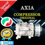 PERODUA AXIA ORIGINAL SANDEN SD COMPRESSOR/ KOMPRESOR (CAR AIRCOND SYSTEM)