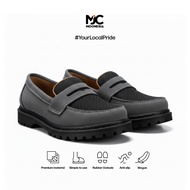 MJC Indonesia Men's Oxford Work Shoes Docmart Premium Korean Style Shoes 39-43 Grey