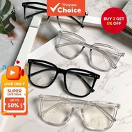 Trendy Korean Square Glasses - Oversized Frame for Work & Daily Wear