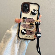 เคสสำหรับ OPPO Reno 7Z 5G ทำจากซิลิโคนหรูหรากันกระแทกเชือกคล้องมือ OPPO Reno CPH2343 7 Z 5G 3D ตุ๊กต