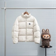 MLB 紐約洋基隊 羽絨外套 立領背印大LOGO男女款羽絨服 外套