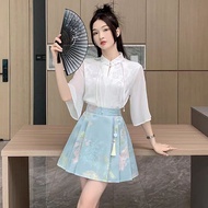 New Chinese Style Ancient Style Horse Face Skirt Women Slimmer Look High Waist Horse Face Skirt Chin