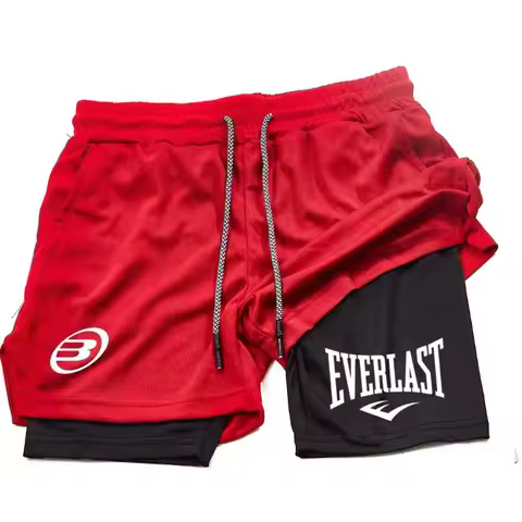 2026 EVERLAST Men's Summer Fashion Printed Shorts, Comfortable and Quick-Drying, Gym, Jogging,
