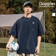 Short T Trendy Pocket Electric Embroidered Wool Hat Boy Totem Design Loose Sleeve T-Shirt Couple [TJ