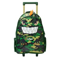 Smiggle Dino Best Budz Trolley Backpack With Light Up Wheels