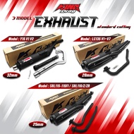 EXHAUST EKZOS KING DRAG LC 135 LC135 Y15 Y15ZR SRL 115 SRL 110 LAGENDA SRL115FI 32MM STANDARD CUTTIN