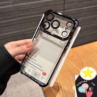 QCuteColorful Casing Plating Frame Clear Phone Case For Realme 15 GT8 GT7 C85 GT 8 7 Pro 15T 15X 12 