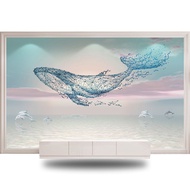 8d TV Background Wall Wallpaper 16d Three-Dimensional Mural Simple Modern Living Room Sofa Wallpaper