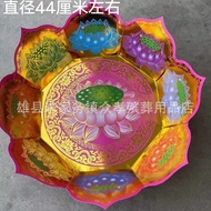 Gilding Nine Colors Lotus Cornucopia Nine Turn Lotus Pot Five Seven Paper Tie Paper Living Sacrifici