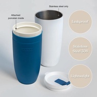 SWANZ Morph Cup 1000ml - Vacuum Insulated Ceramic  Coffee Thermal Mug, Stainless Steel Thermos Tumbl